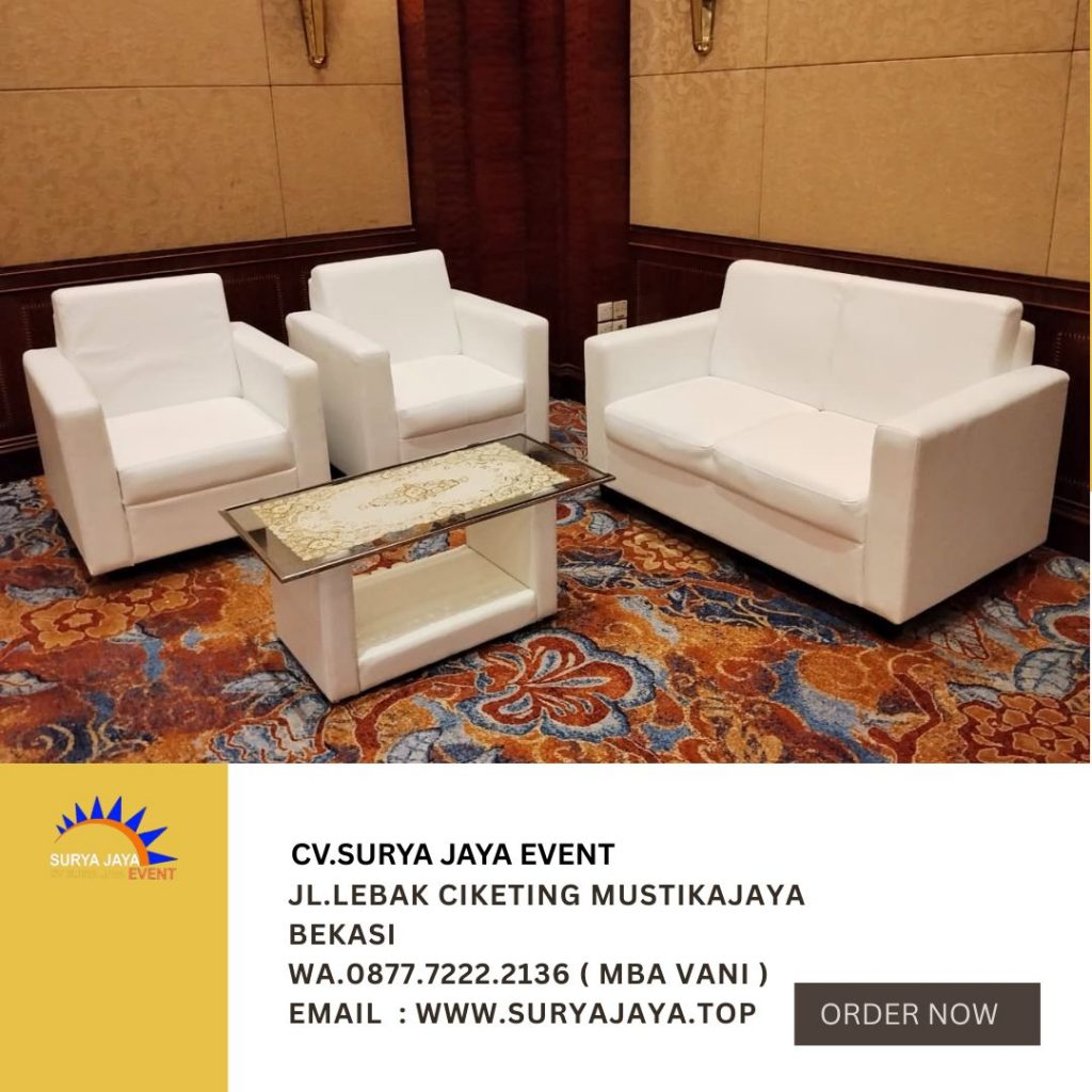 Sewa Sofa Single Dan Double Putih JW Marriott Jaksel