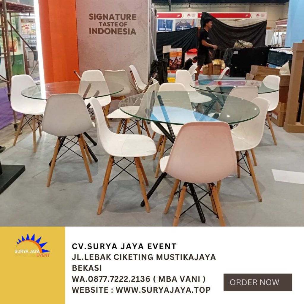 Rental Kursi Scramble Putih Stok Banyak Area Jakarta