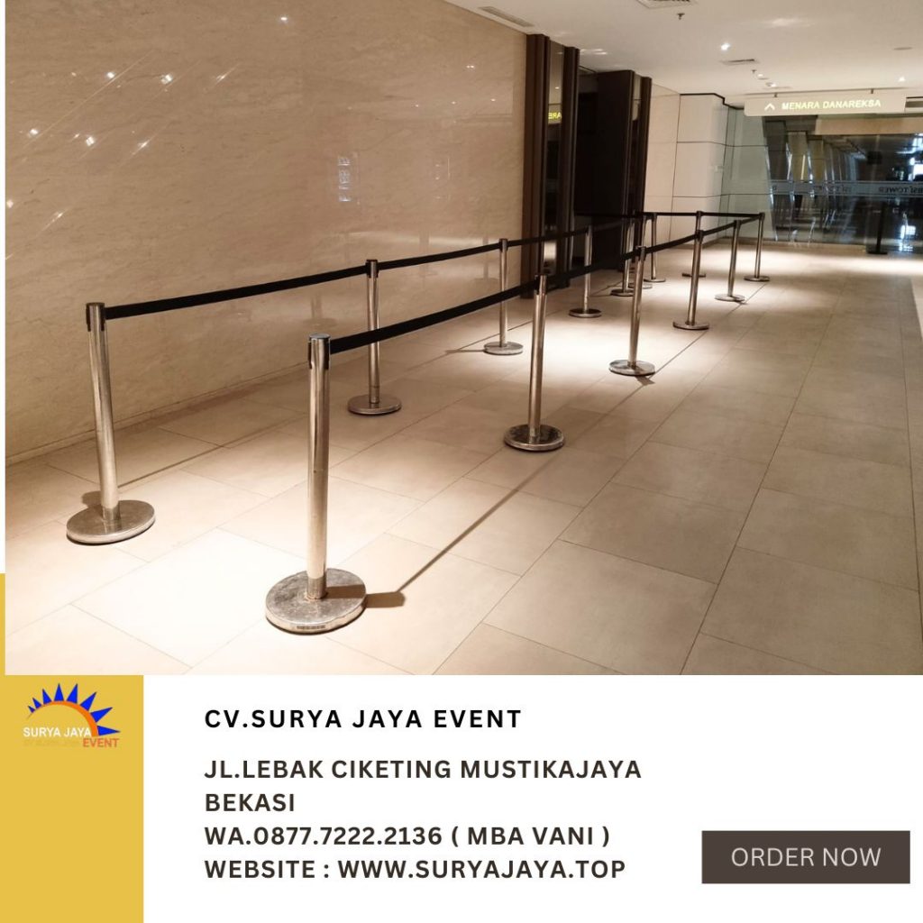 Rental Tiang Pembatas Antrian Pita Tarik Jakarta