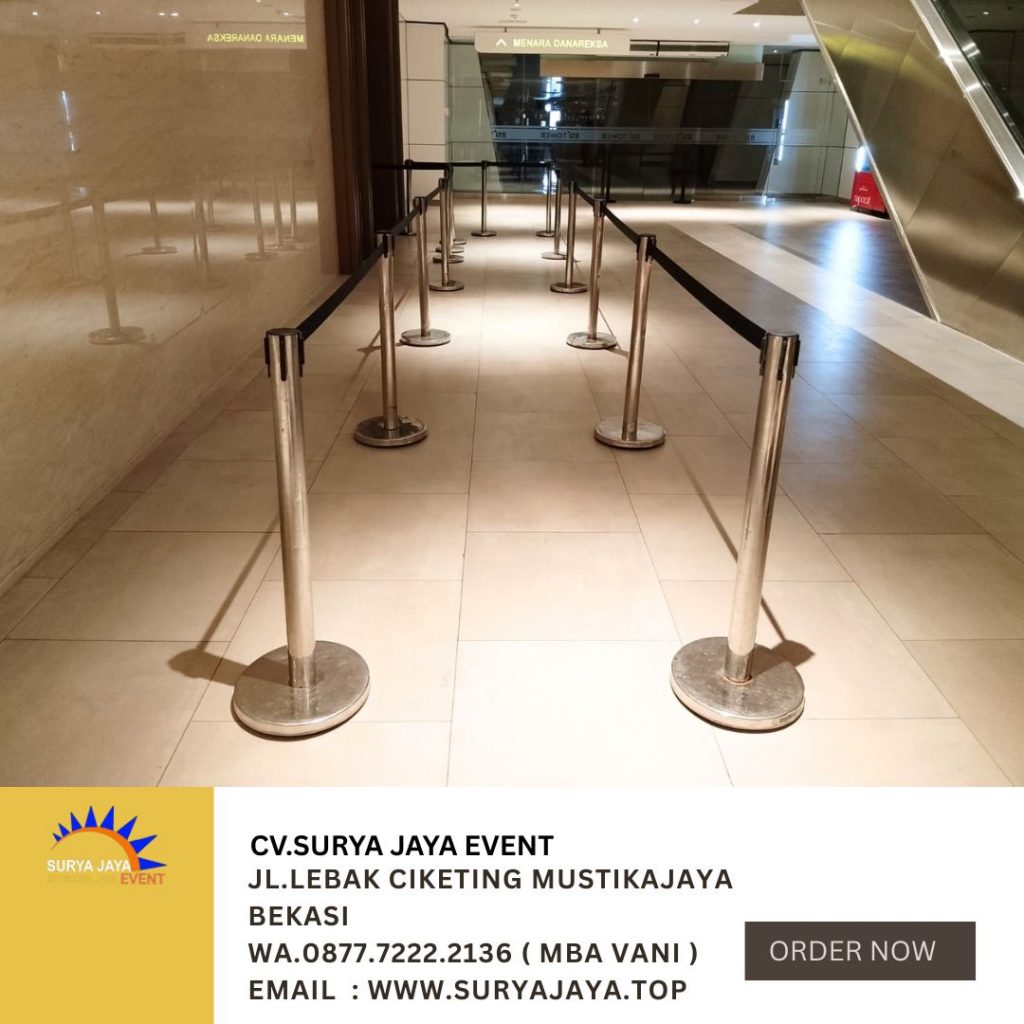 Rental Tiang Pembatas Antrian Pita Tarik Jakarta