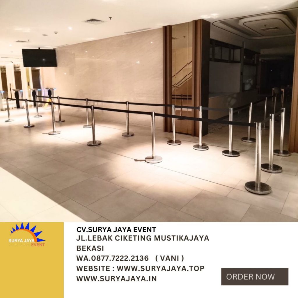 Rental Tiang Pembatas Antrian Pita Tarik Jakarta