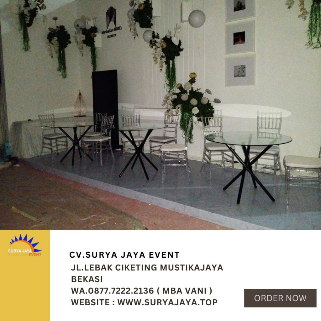 Rental meja Dan Kursi Acrylic Bening type Tiffany Jakarta