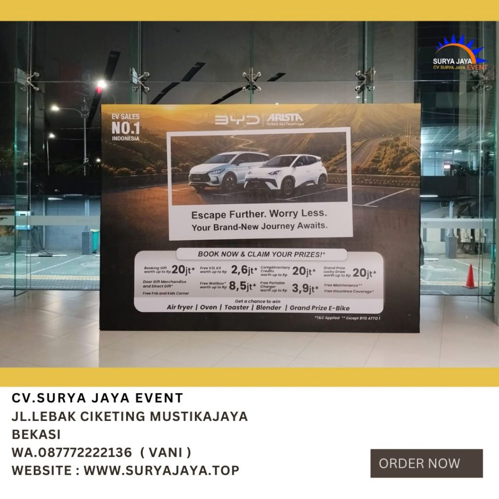 Sewa Backdrop Event BYD Pluit Jakarta Utara
