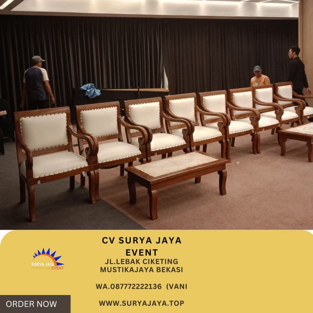 Sewa Kursi Jokowi VIP Kayu Kualitas Terbaik Di Jakarta Bekasi