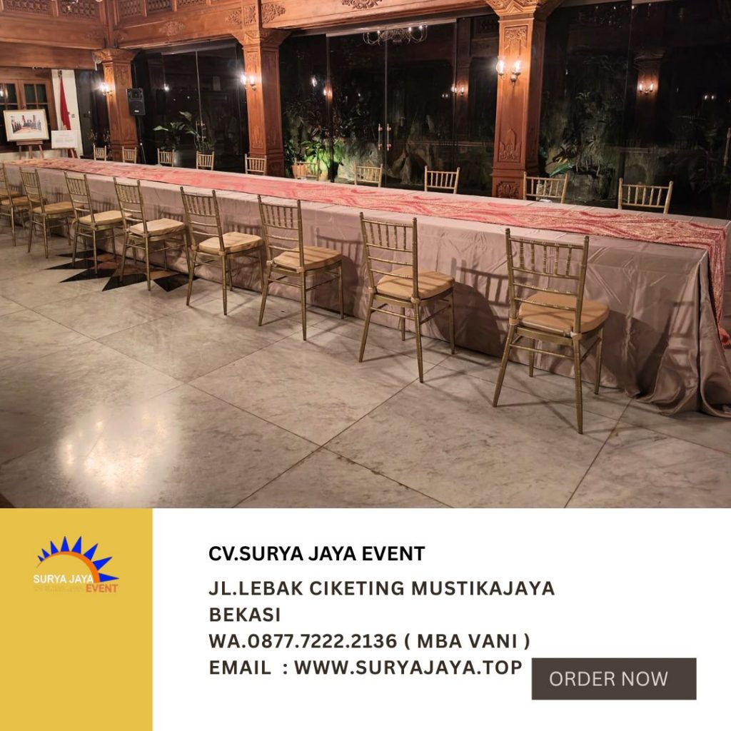 Sewa Kursi Tiffany Event Wisma Habibie Jakarta