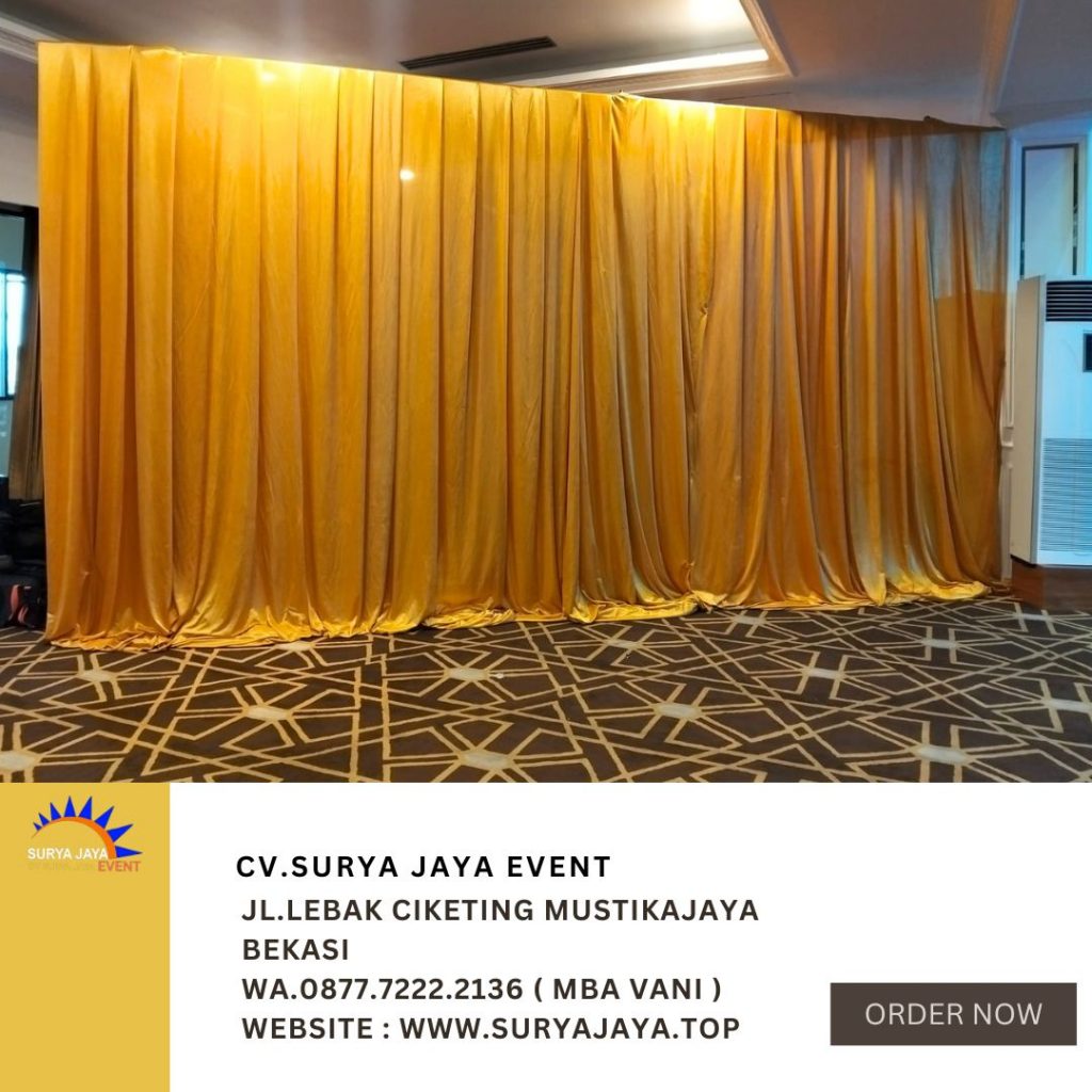Sewa Tirai Filamin Gold Area Jakarta
