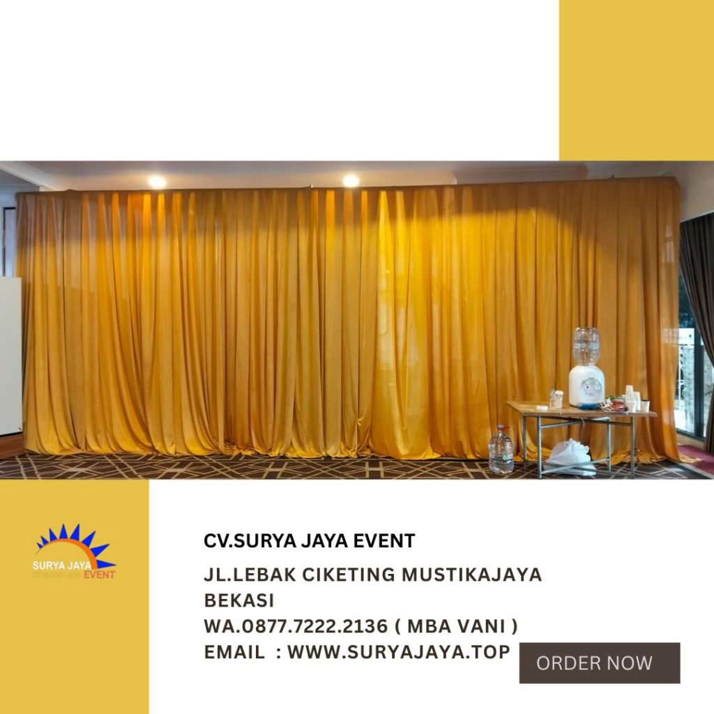 Sewa Tirai Filamin Gold Area Jakarta