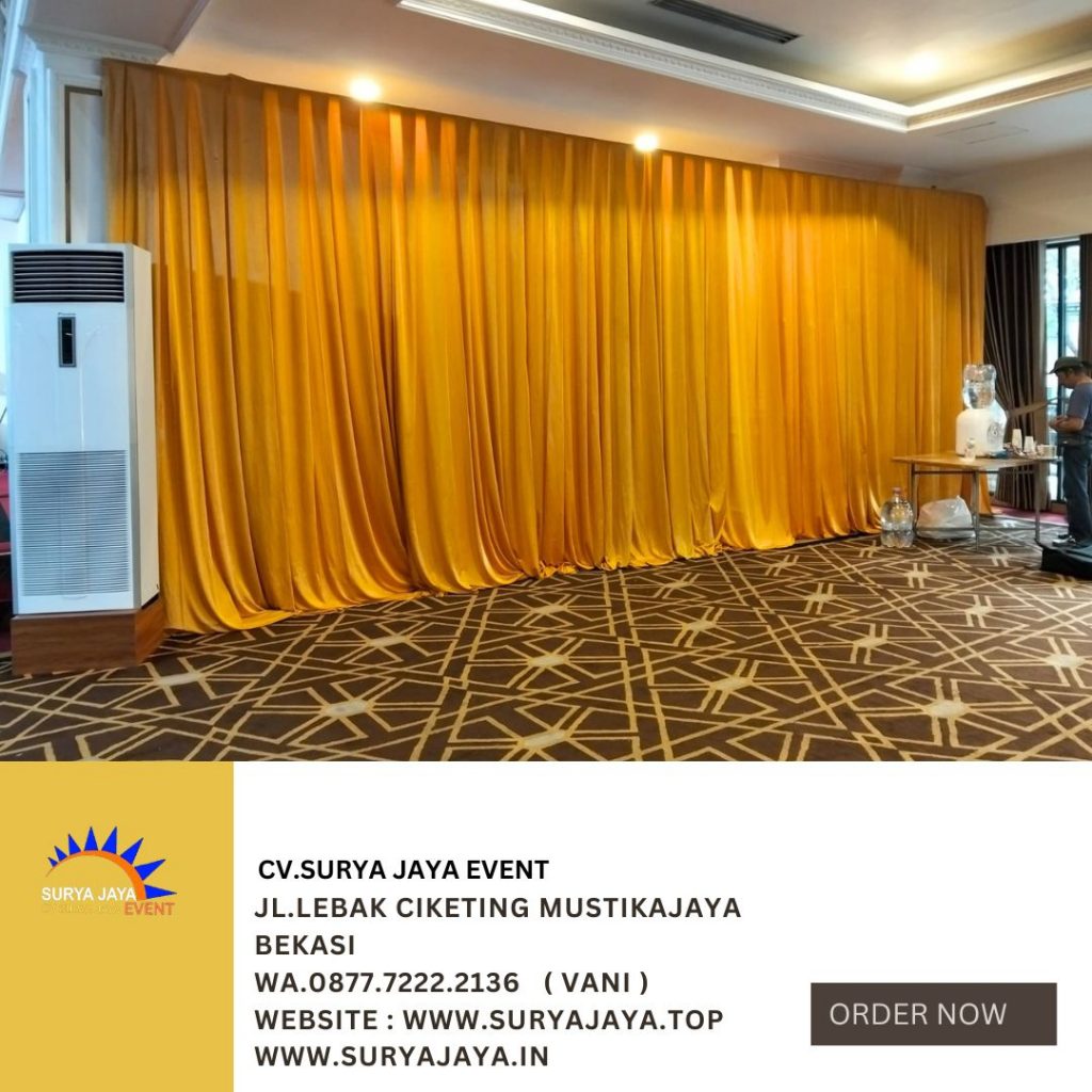 Sewa Tirai Filamin Gold Area Jakarta