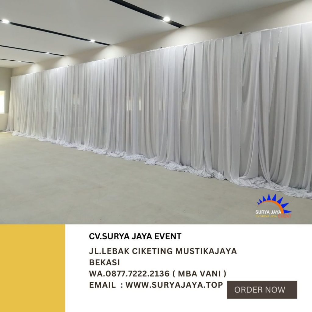 Sewa Tirai Putih Event PT. PHC Indonesia kawasan MM2100 Cikarang