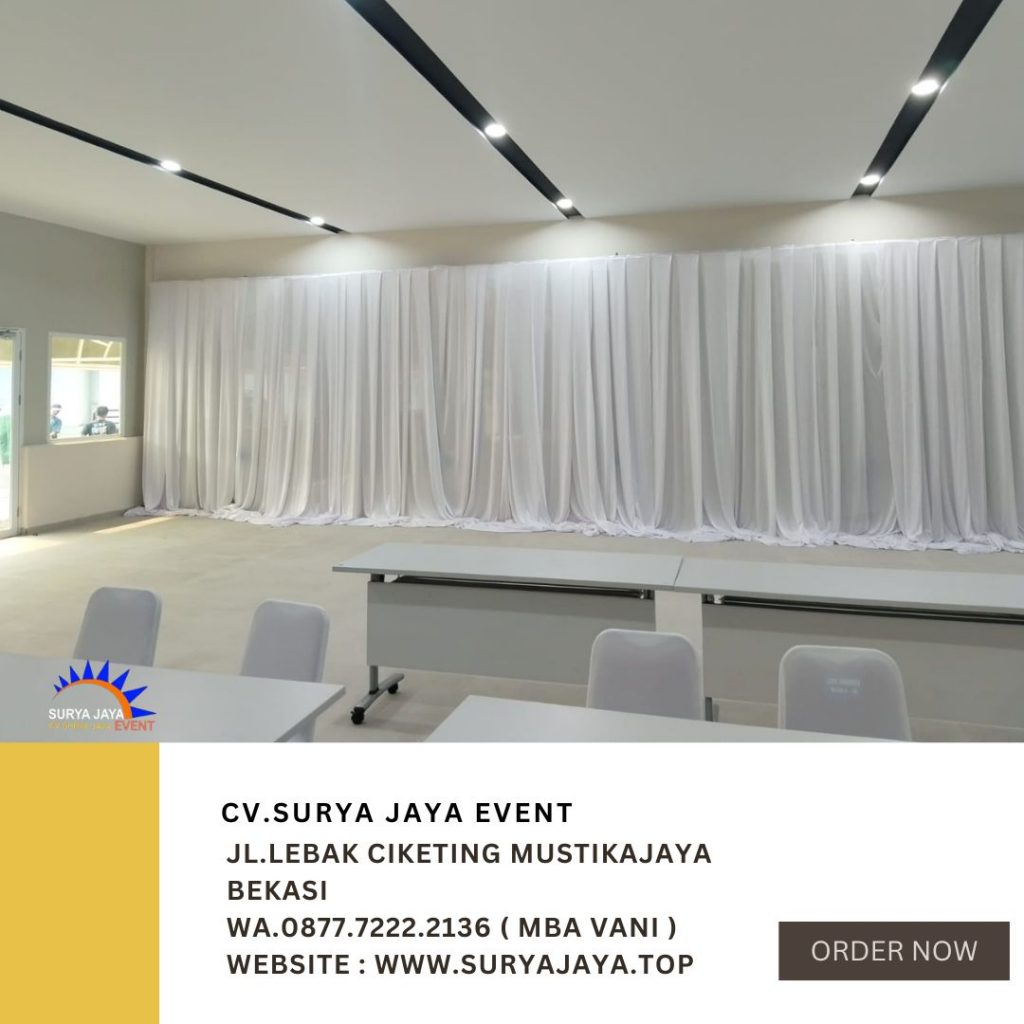 Sewa Tirai Putih Event PT. PHC Indonesia kawasan MM2100 Cikarang