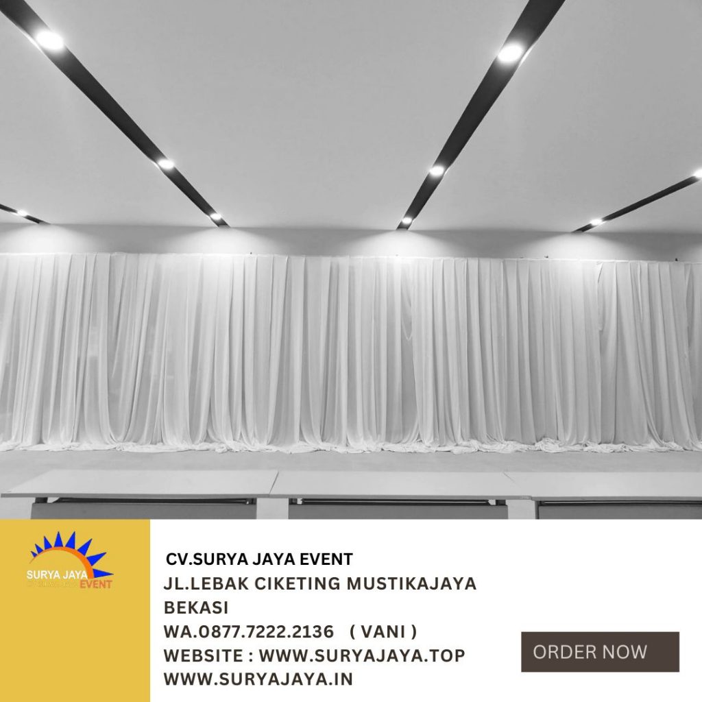 Sewa Tirai Putih Event PT. PHC Indonesia kawasan MM2100 Cikarang