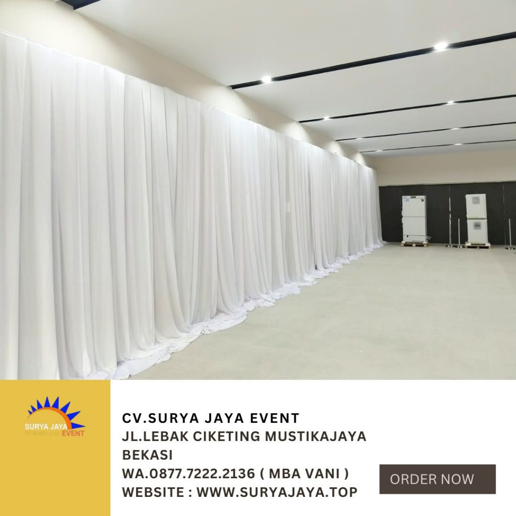 Sewa Tirai Putih Event PT. PHC Indonesia kawasan MM2100 Cikarang