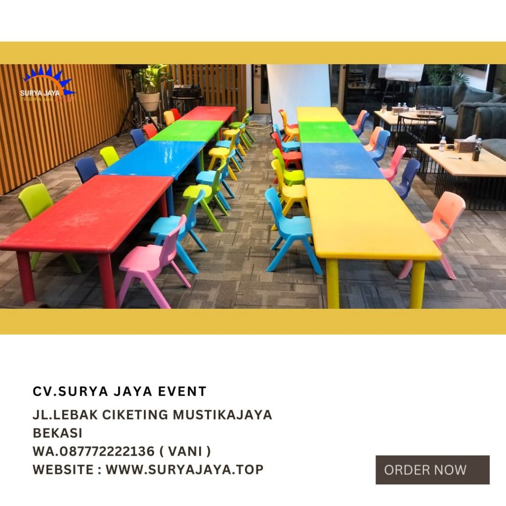 Rental Meja Kursi Anak Plastik Warna-warni Jakarta