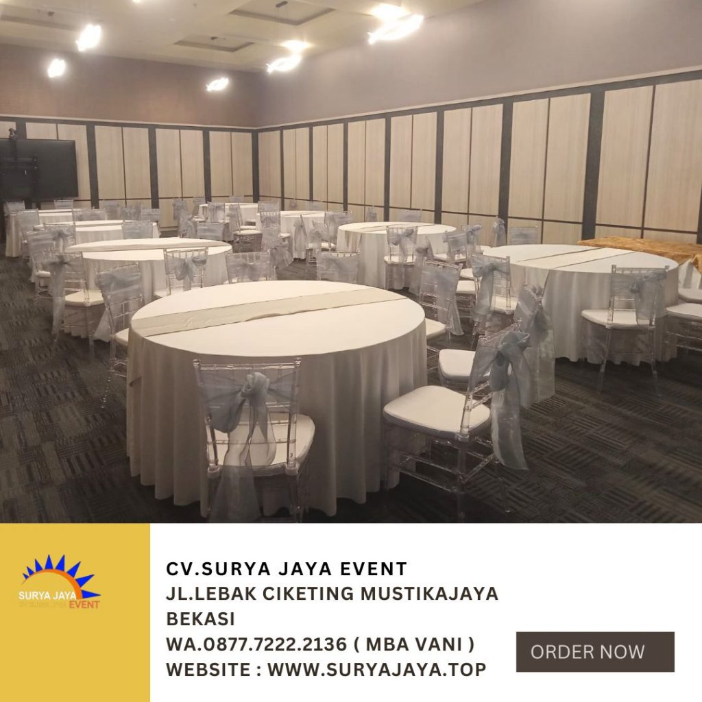 Rental Round table,Tiffany Acrylic Chairs Jakarta