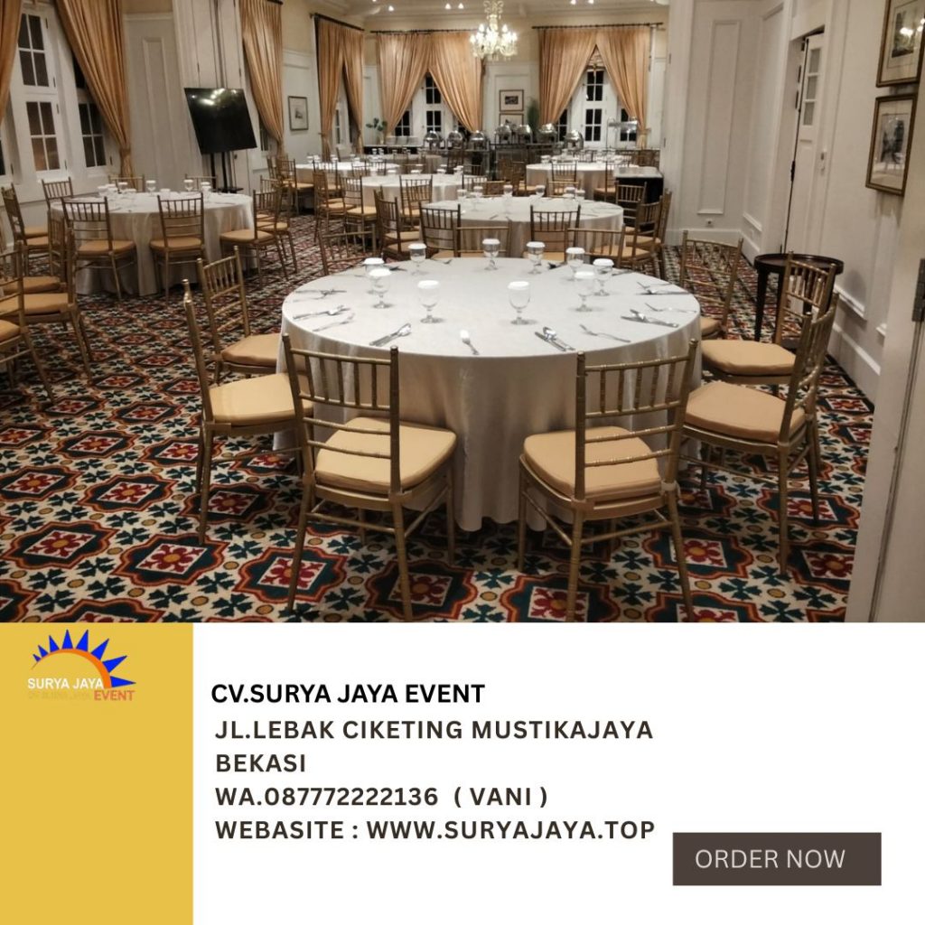 Sewa Kursi Tiffany Gold Event Hermitage Jakarta Pusat