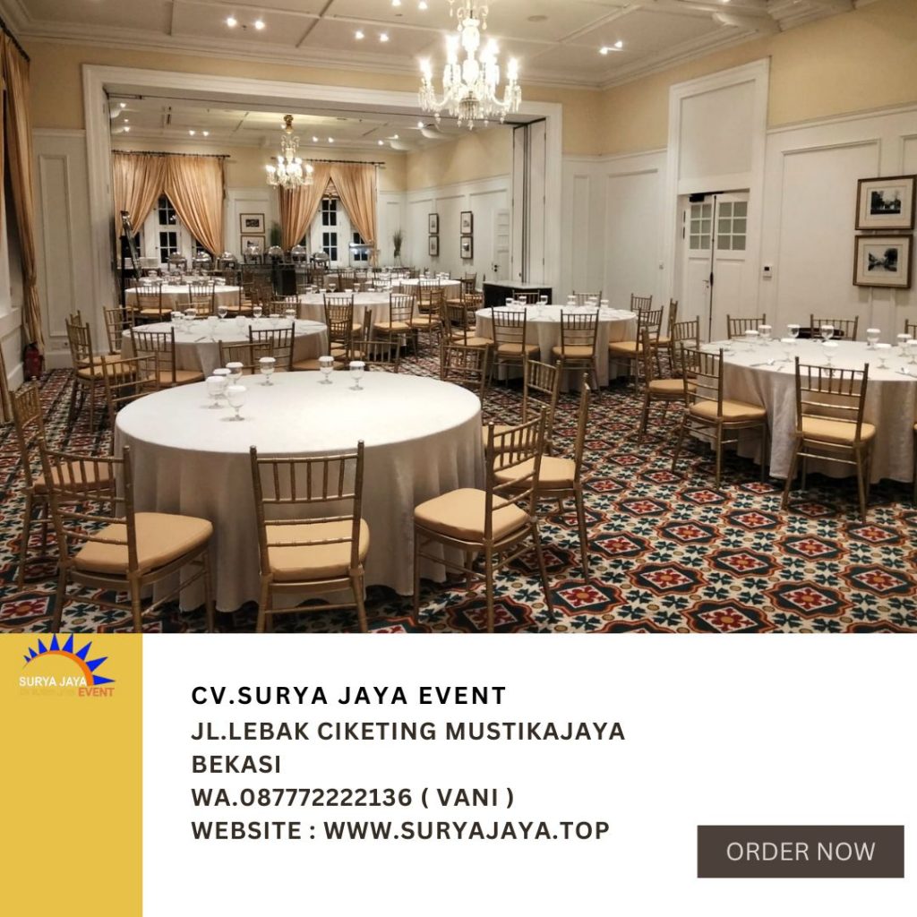 Sewa Kursi Tiffany Gold Event Hermitage Jakarta Pusat