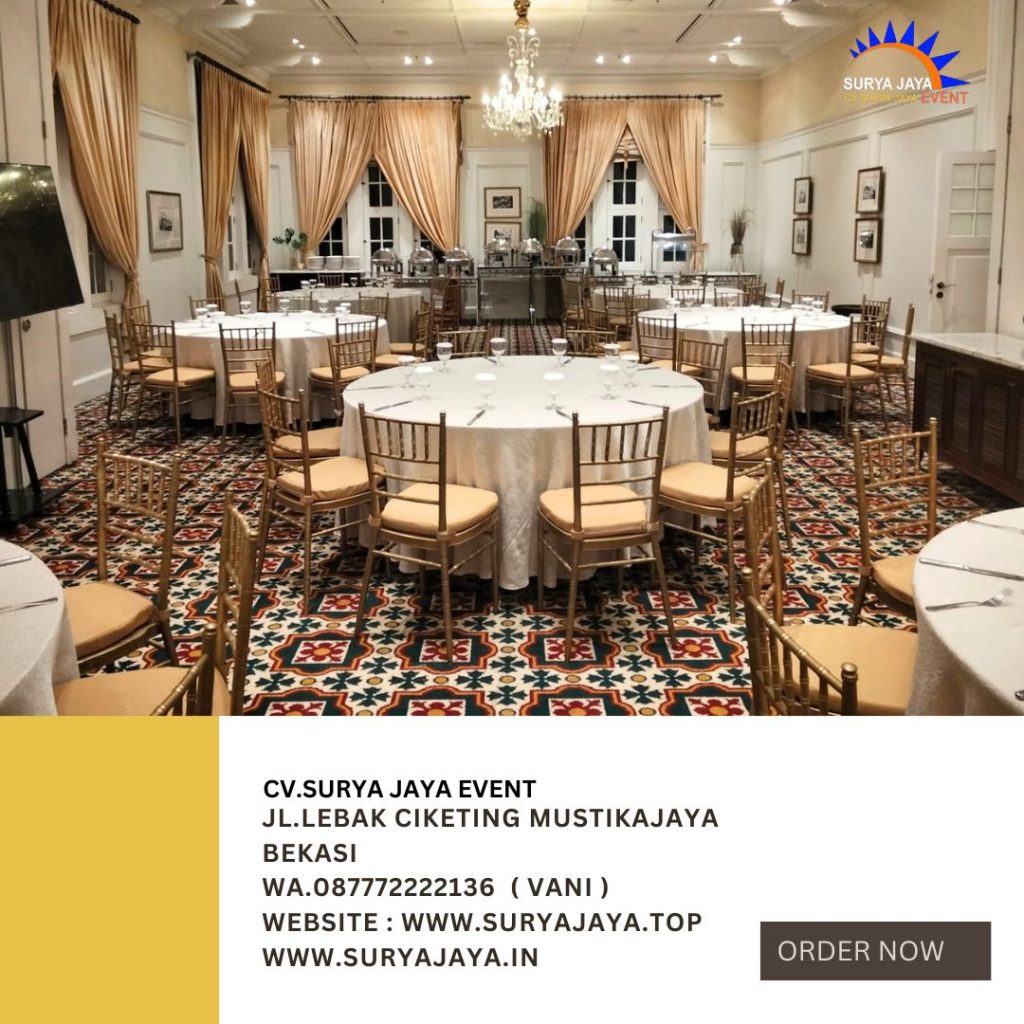 Sewa Kursi Tiffany Gold Event Hermitage Jakarta Pusat