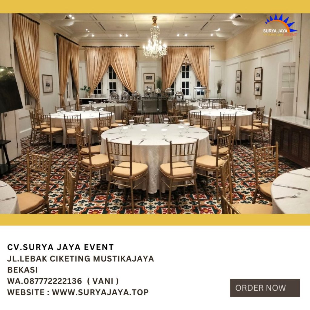 Sewa Kursi Tiffany Gold Event Hermitage Jakarta Pusat