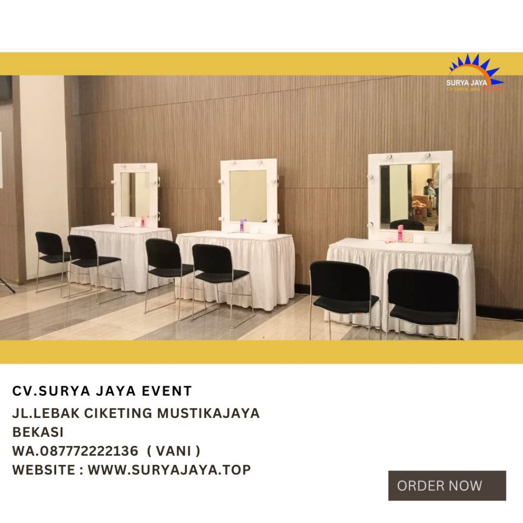Sewa Meja Dan Kaca Rias Putih Jakarta