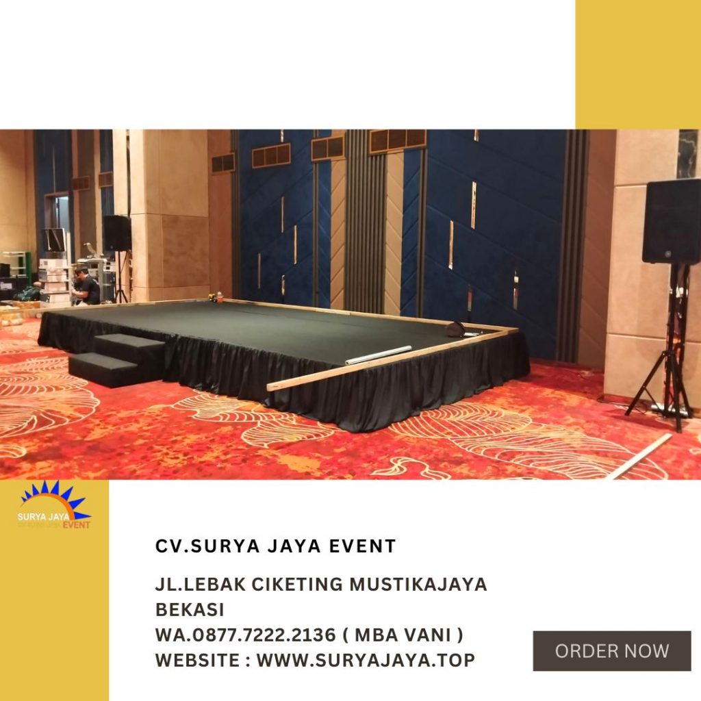 Sewa Panggung Karpet Poni Hitam Event Novotel Pulomas Jakarta Timur