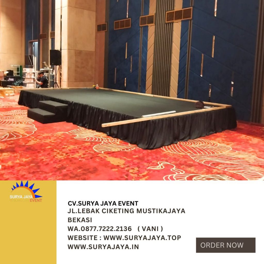 Sewa Panggung Karpet Poni Hitam Event Novotel Pulomas Jakarta Timur