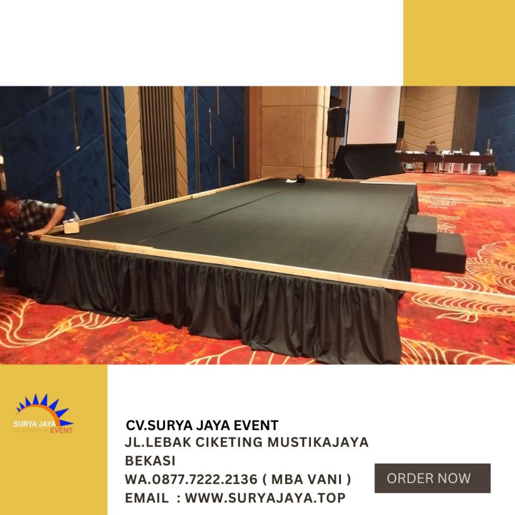 Sewa Panggung Karpet Poni Hitam Event Novotel Pulomas Jakarta Timur