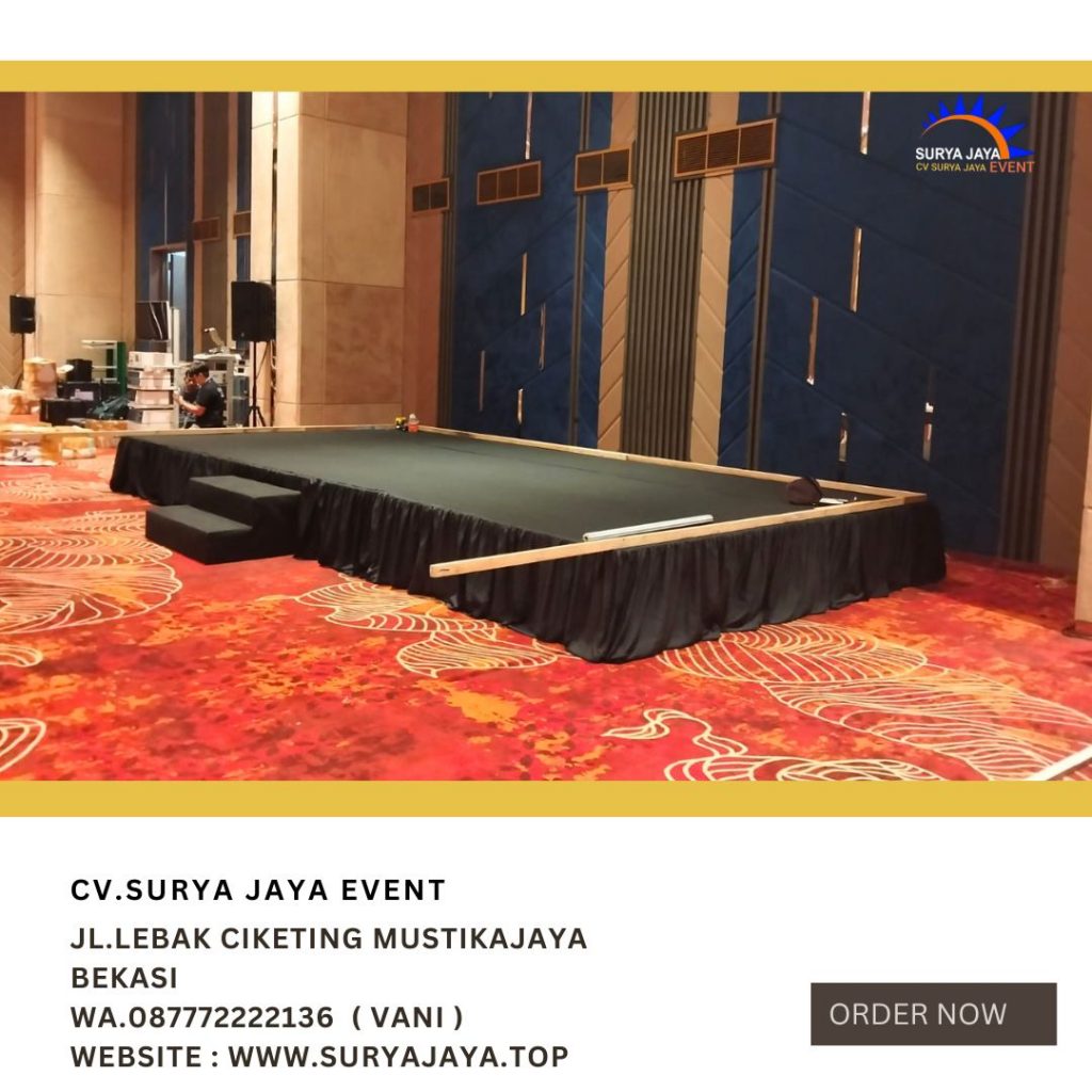 Sewa Panggung Karpet Poni Hitam Event Novotel Pulomas Jakarta Timur