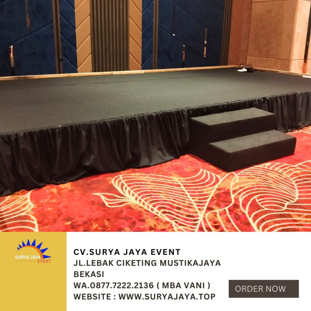 Sewa Panggung Karpet Poni Hitam Event Novotel Pulomas Jakarta Timur