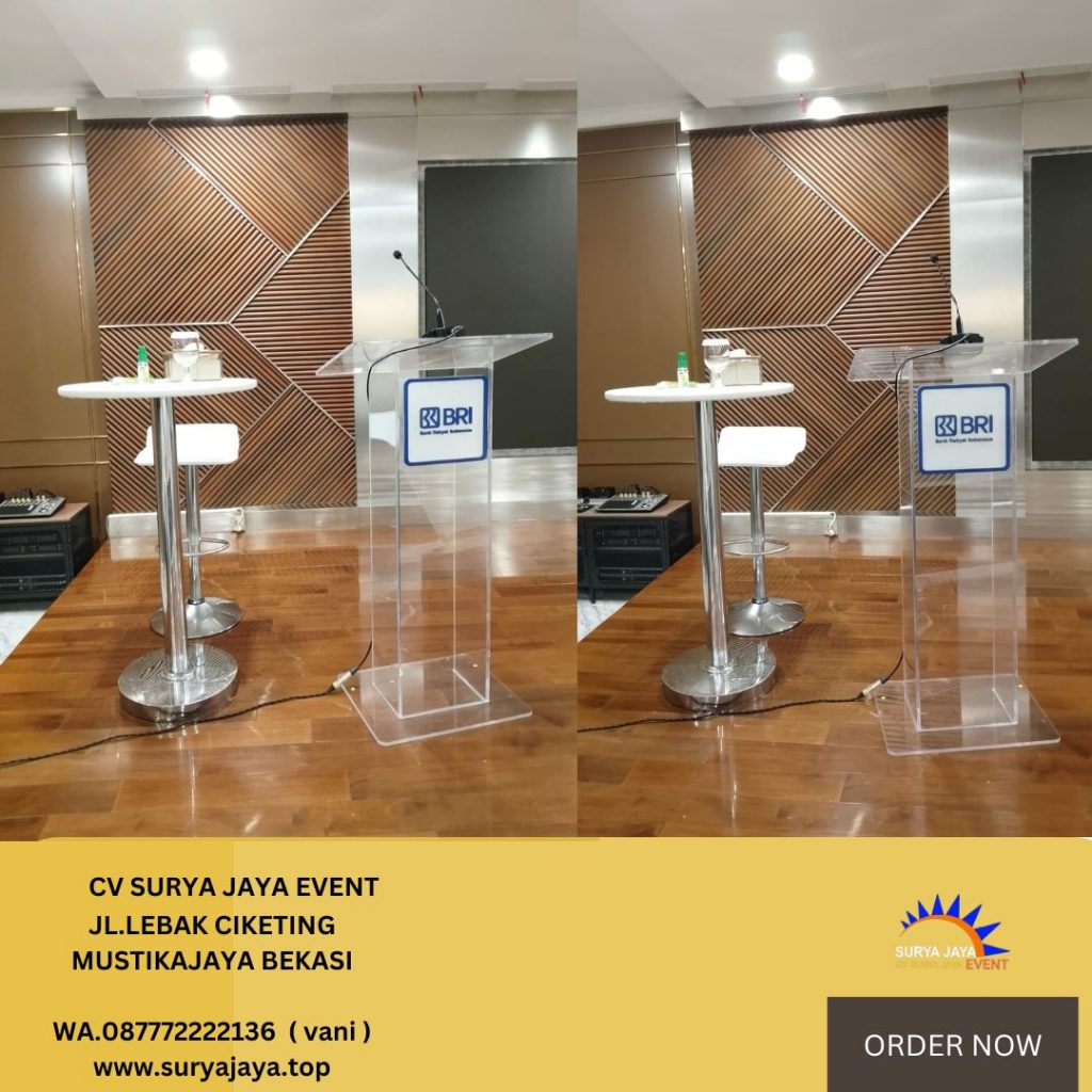 Sewa Podium Acrylic Kotak Area Jakarta