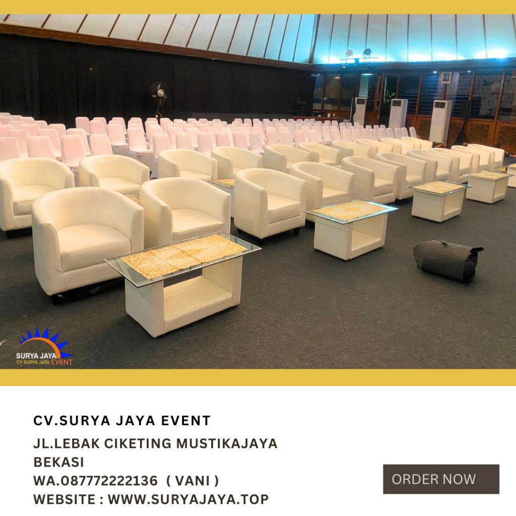Sewa Podium Hydrolic,Sofa Oval,Meja Kursi Jakarta