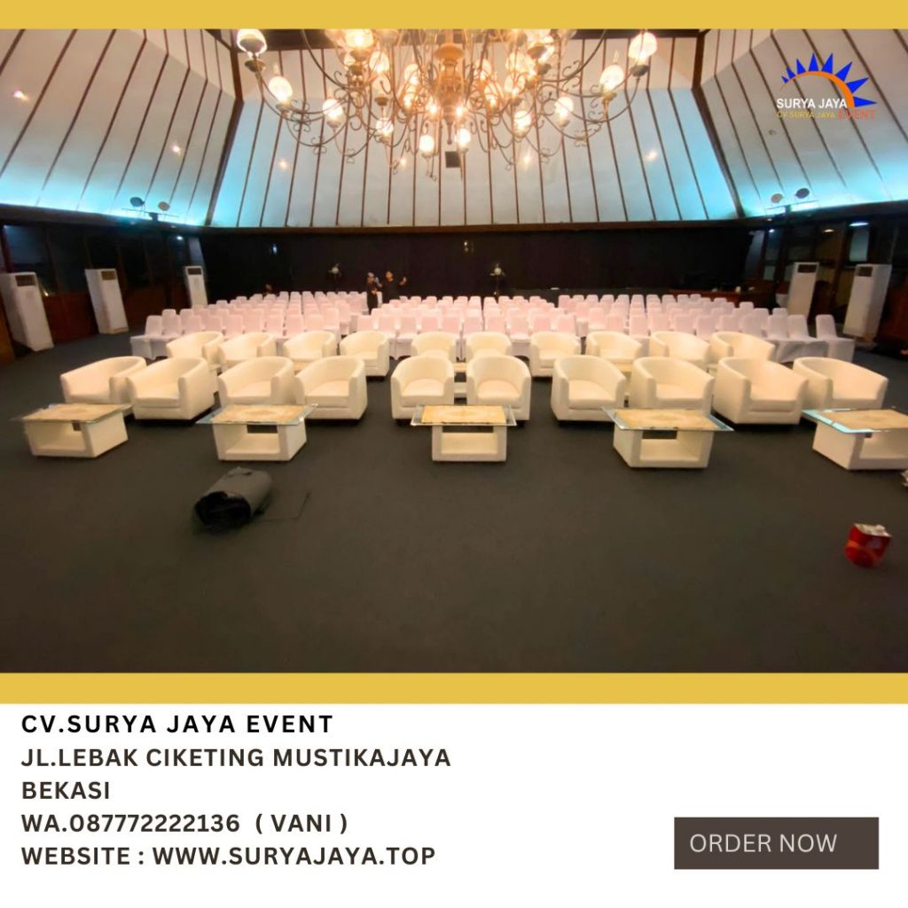 Sewa Podium Hydrolic,Sofa Oval,Meja Kursi Jakarta