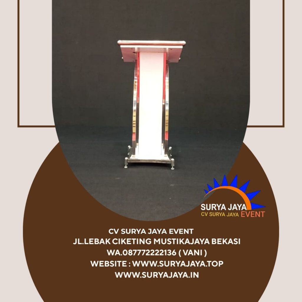Rental Podium Stainless Putih Jakarta