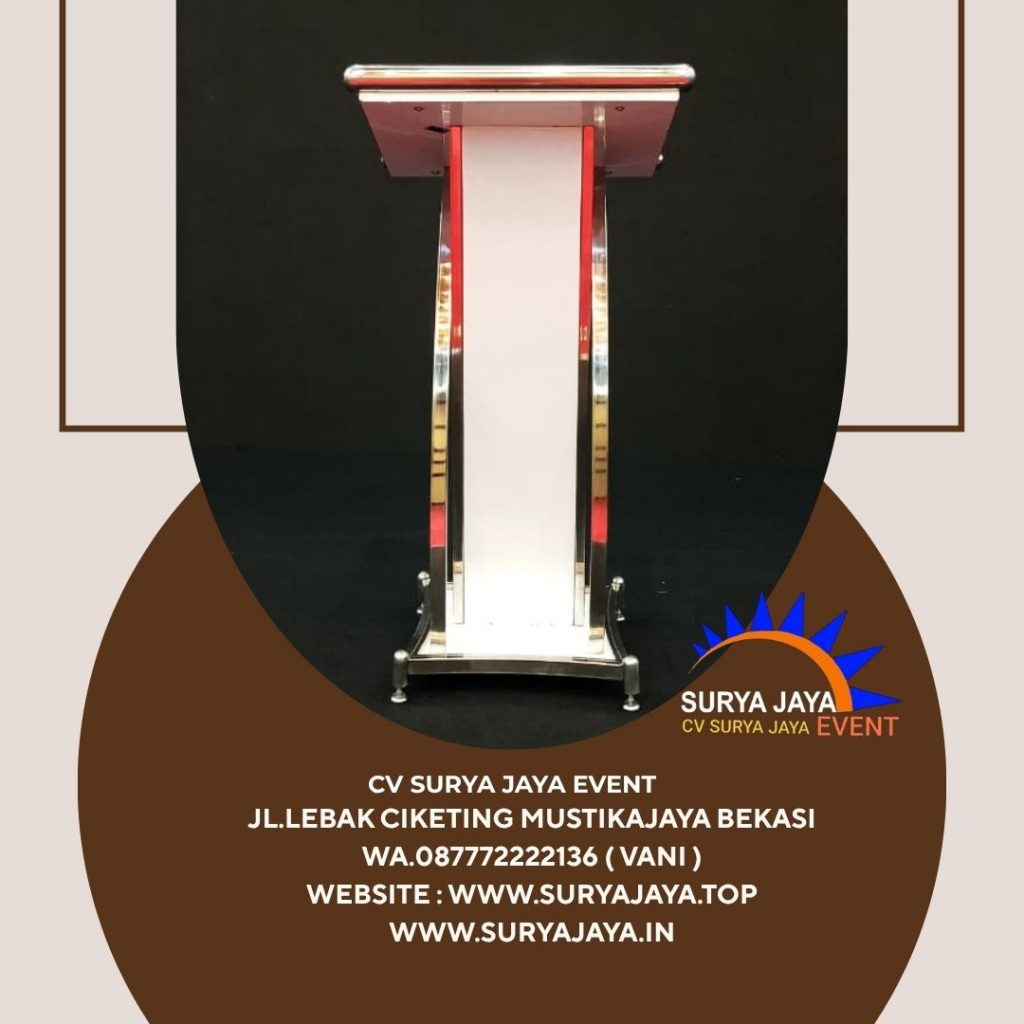 Rental Podium Stainless Putih Jakarta