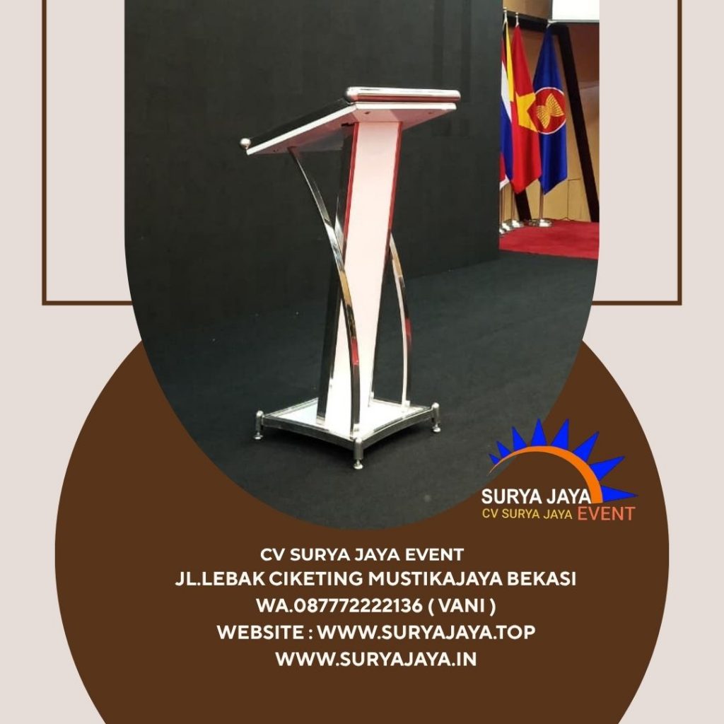 Rental Podium Stainless Putih Jakarta