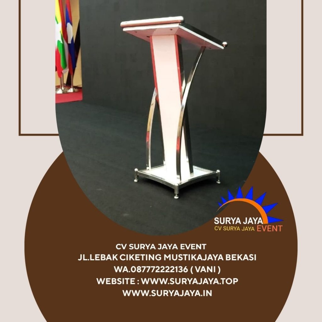 Rental Podium Stainless Putih Jakarta
