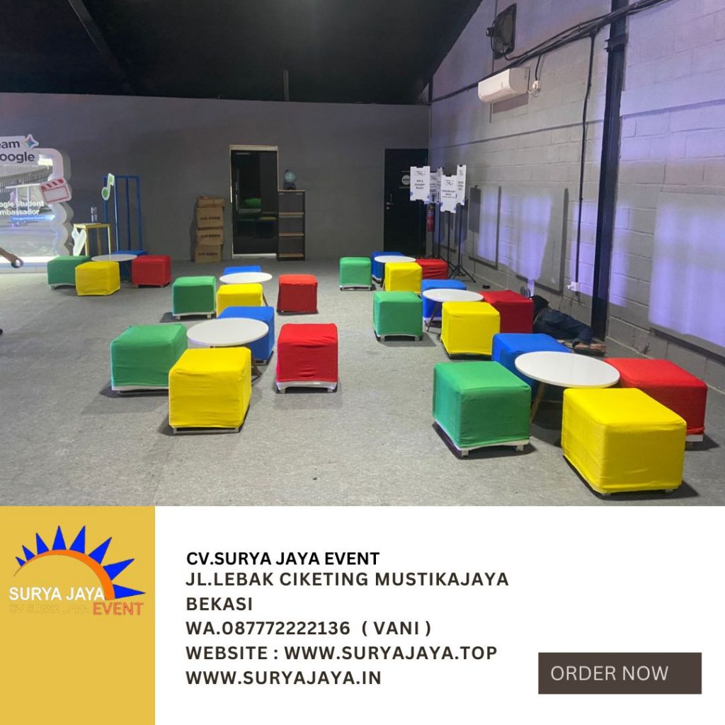 Rental Puff Kotak Warna-warni Event Ice BSD