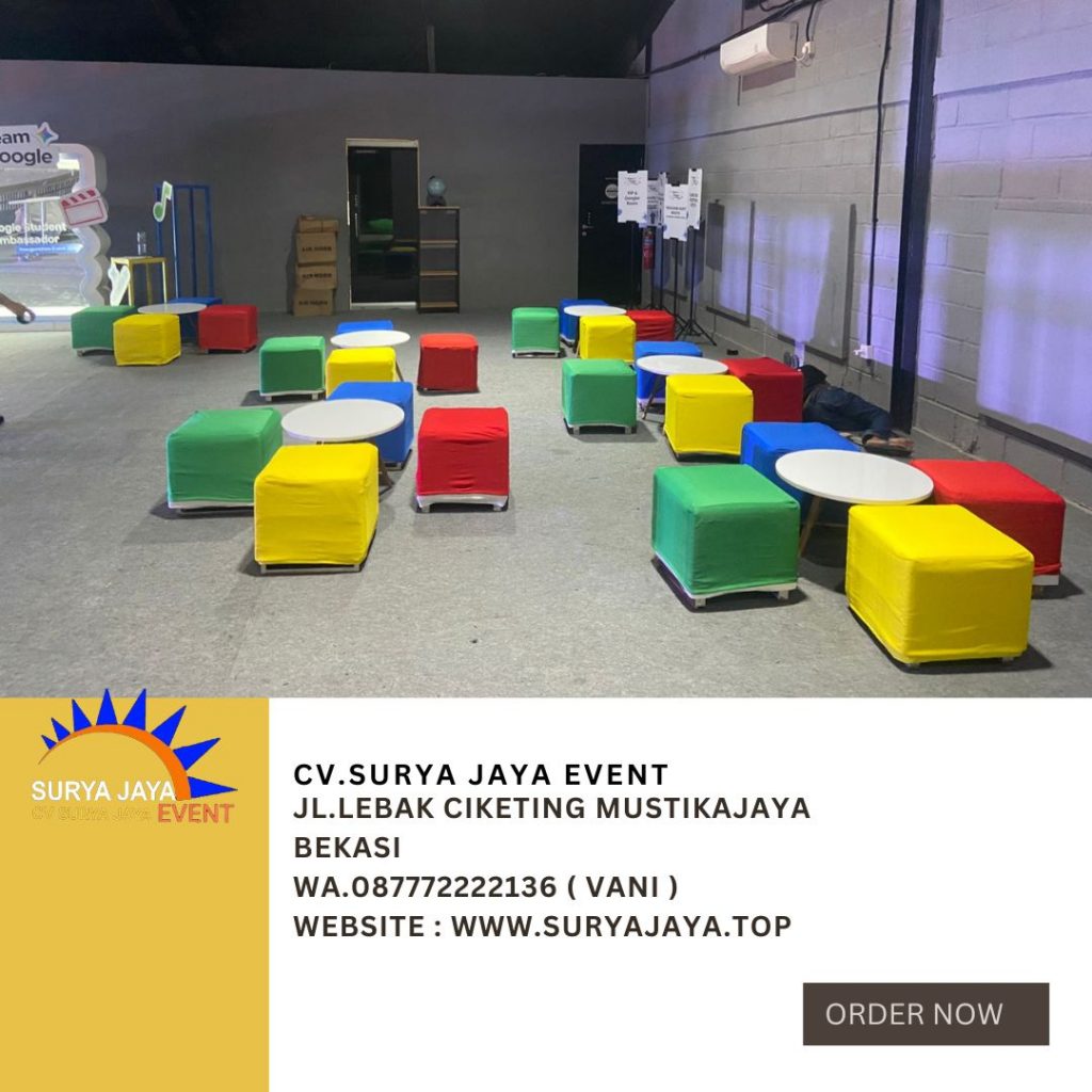 Rental Puff Kotak Warna-warni Event Ice BSD