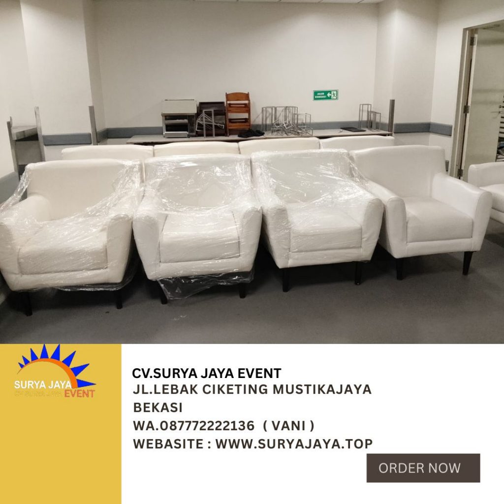 Rental Sofa Scandinavia Putih Event Hotel Fairmont Jakarta