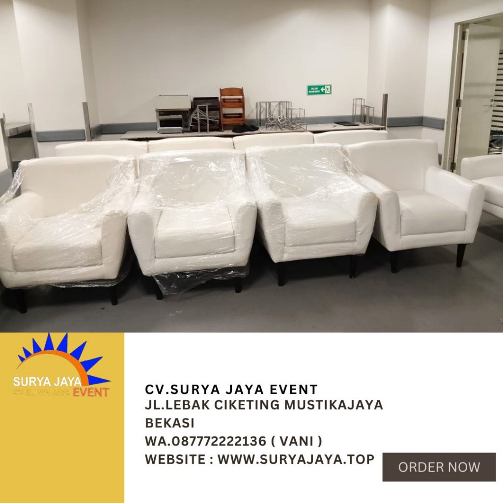 Rental Sofa Scandinavia Putih Event Hotel Fairmont Jakarta