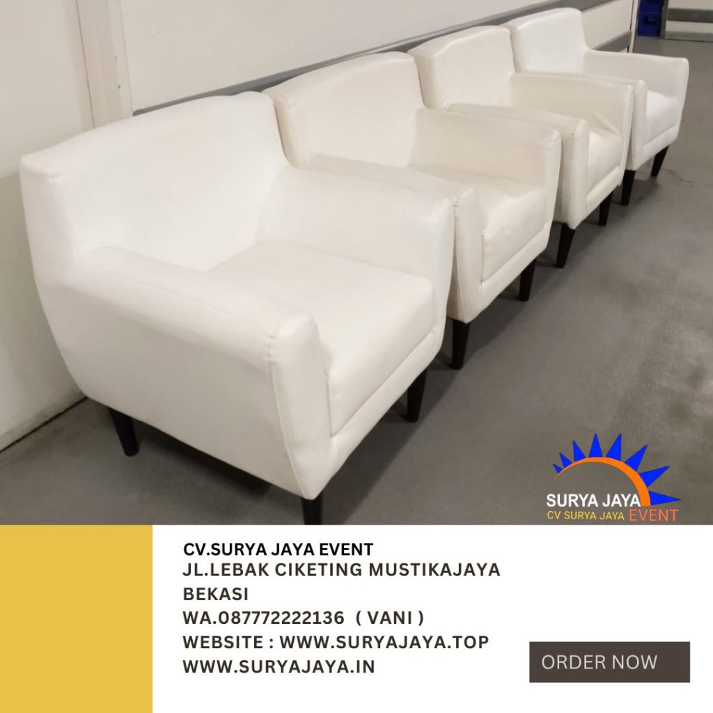 Rental Sofa Scandinavia Putih Event Hotel Fairmont Jakarta