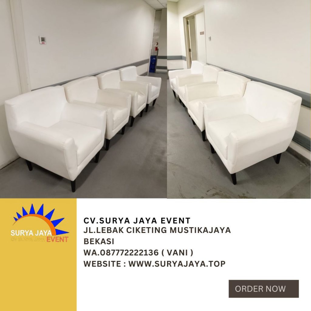 Rental Sofa Scandinavia Putih Event Hotel Fairmont Jakarta