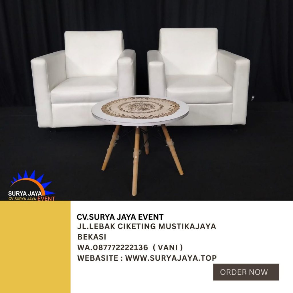 Rental Sofa Single Putih,Meja Dirmy Jakarta