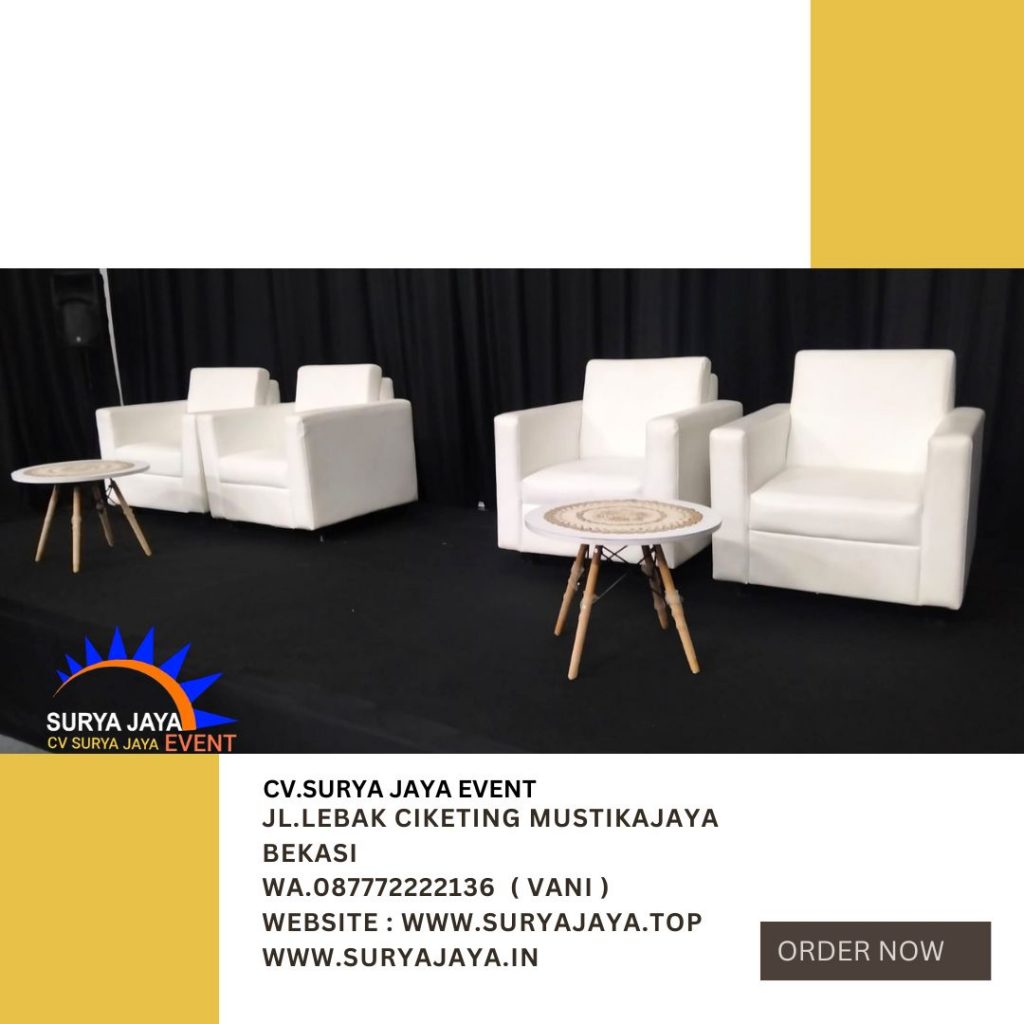 Rental Sofa Single Putih,Meja Dirmy Jakarta
