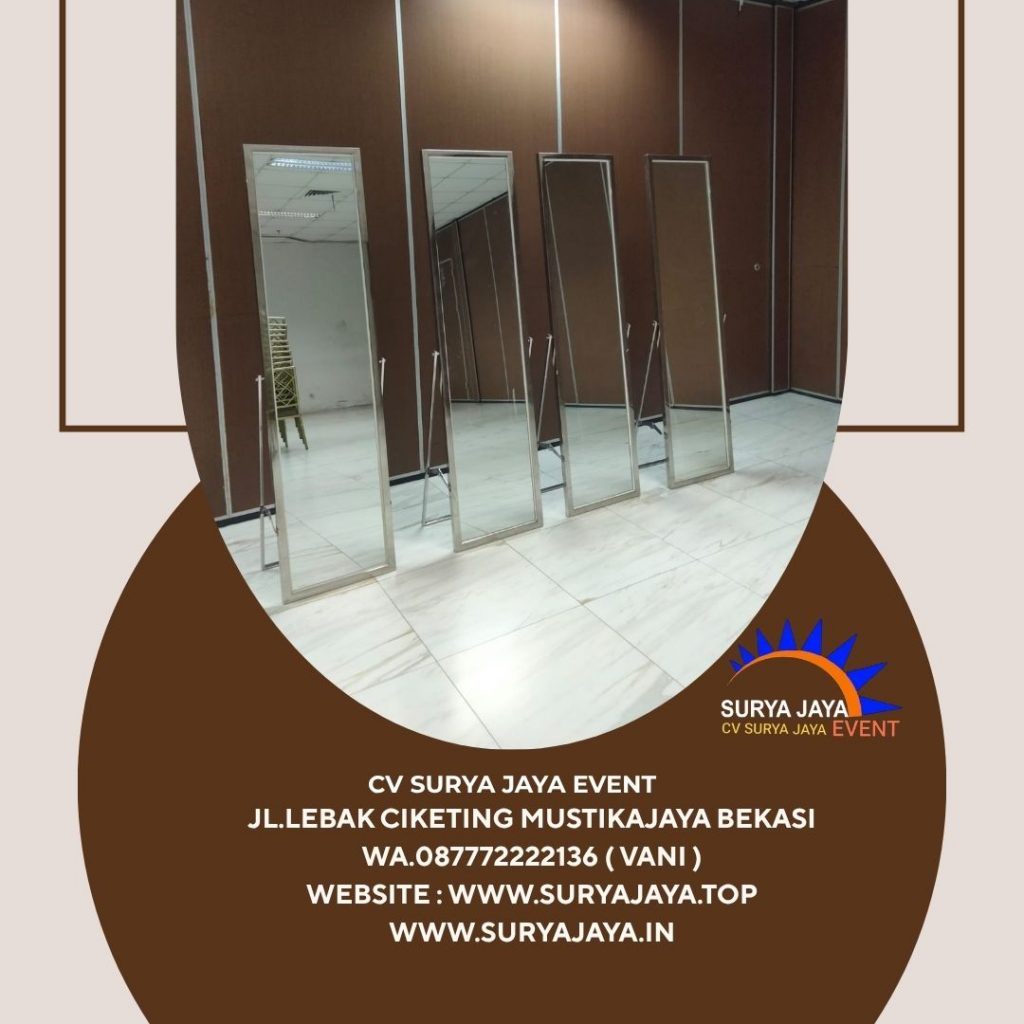 Sewa Cermin Rias Frame Stainless Full Body Jakarta