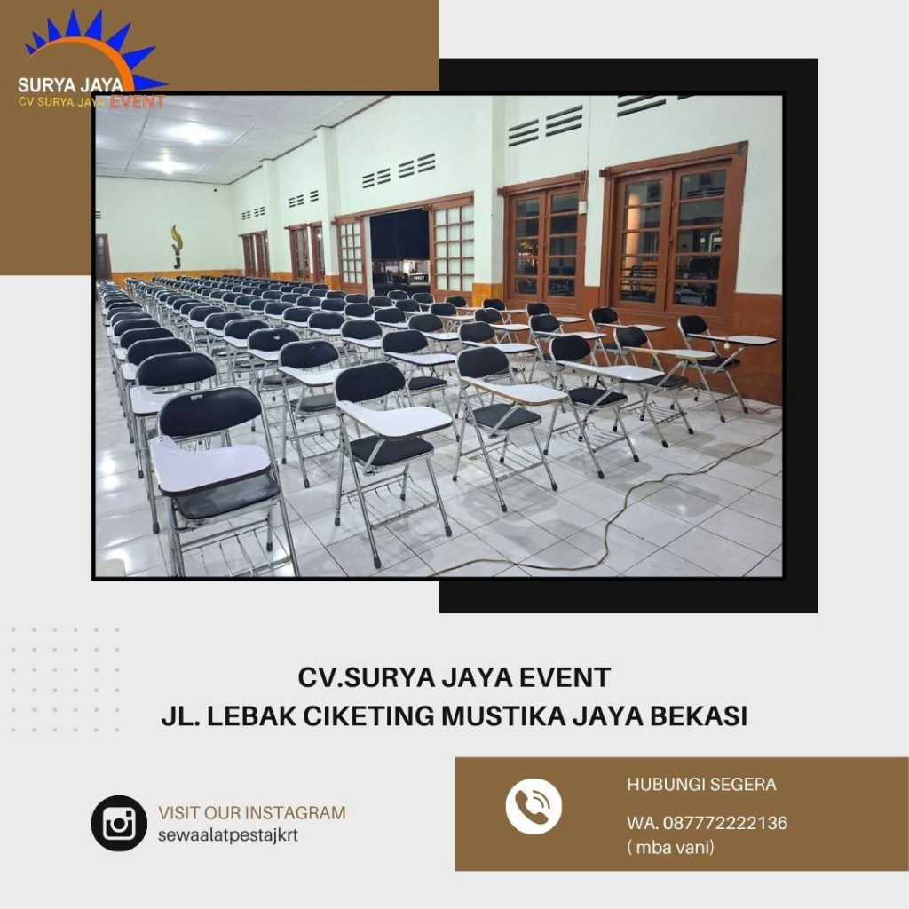 Sewa Kursi Kuliah Lipat Stainless Bandung