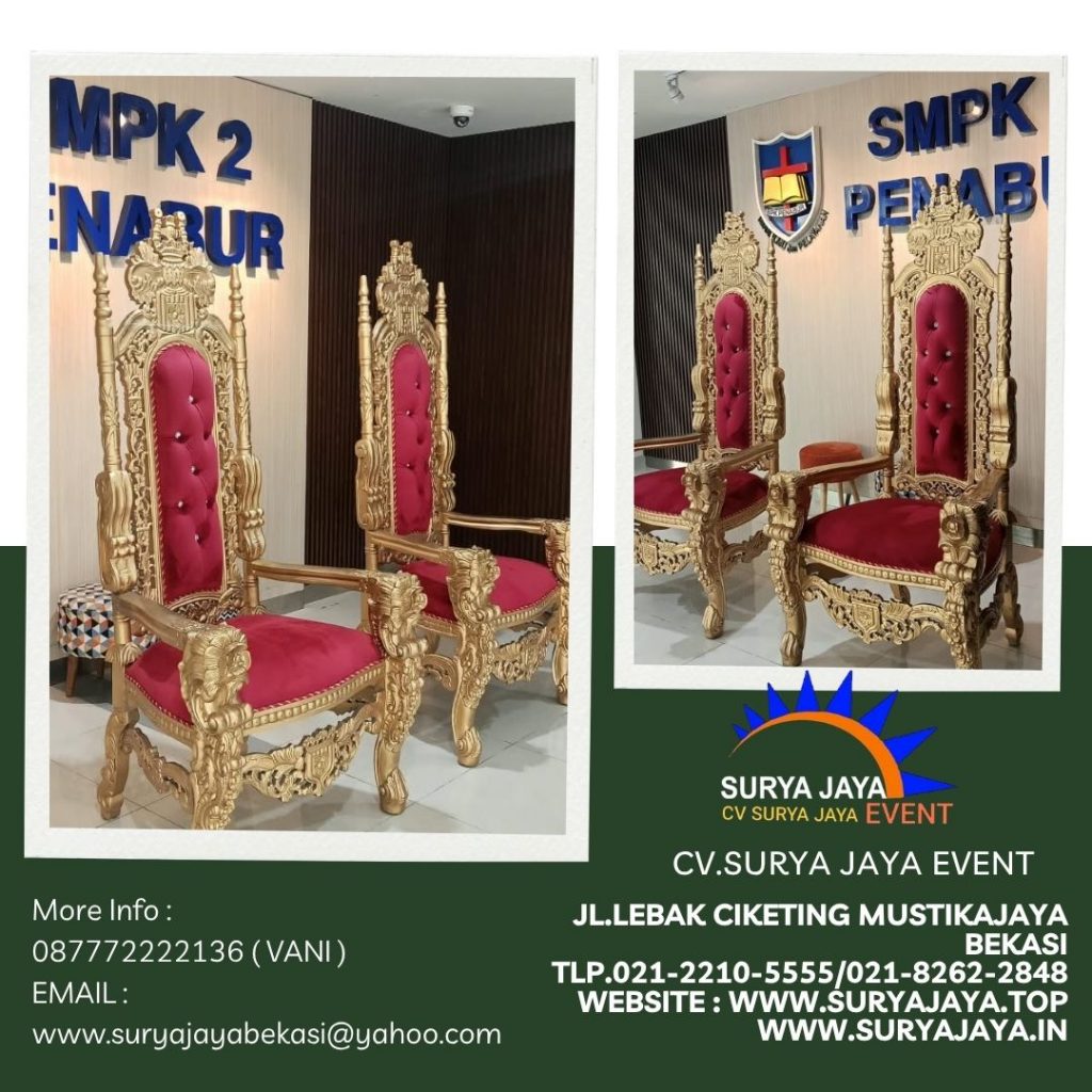 Sewa Kursi Singgasana Merah Event SMPK 2 Penabur Jakpus