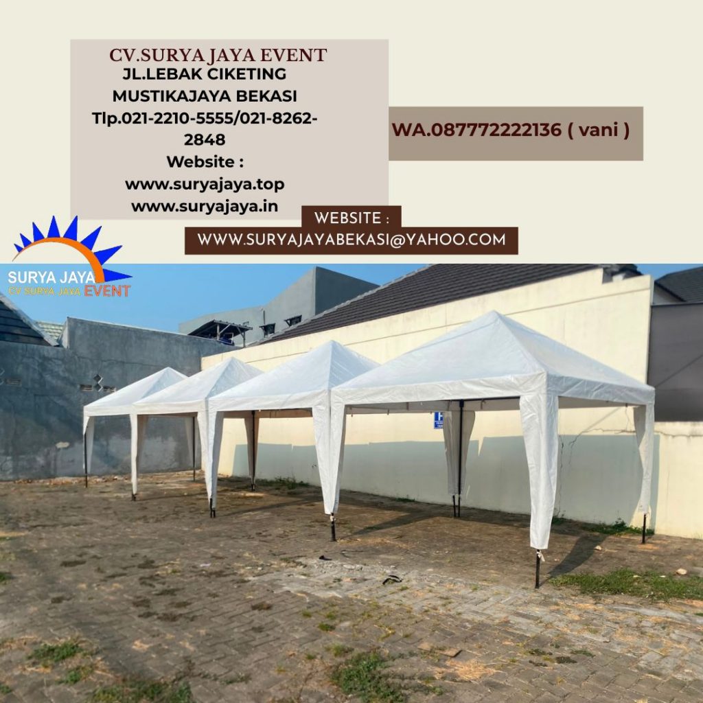 Sewa Tenda Bazar 3x3m Atap Putih Prima Harapan Regency Bekasi