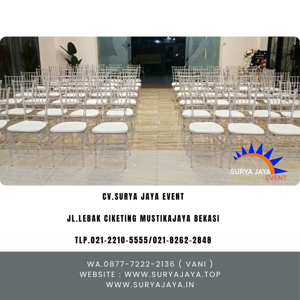 Sewa Kursi Acrylic tiffany plus Bantalan karawang (087772222136)