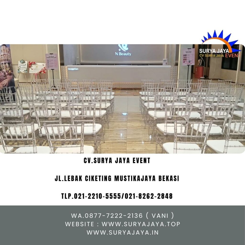 Sewa Kursi Acrylic tiffany plus Bantalan karawang (087772222136)