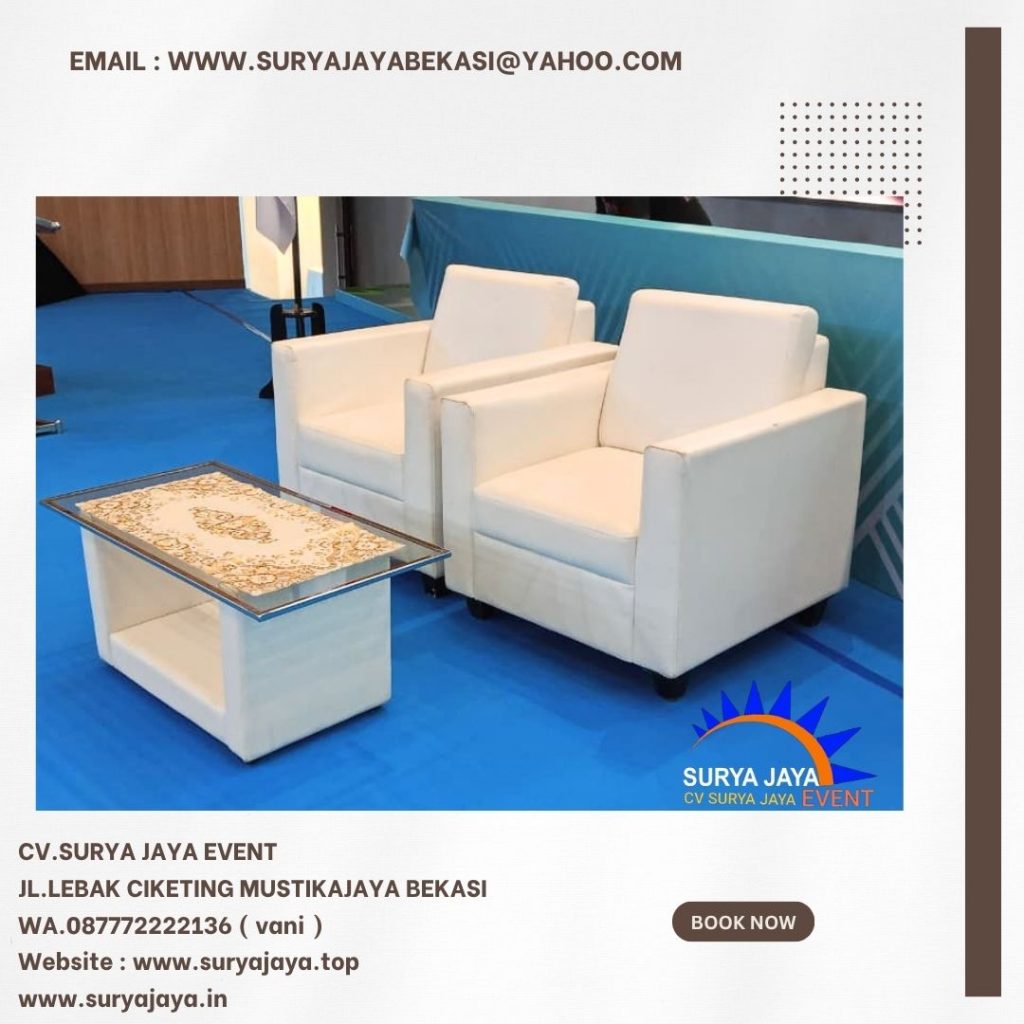 Sewa Sofa Putih wisma Serbaguna Senayan (087772222136)